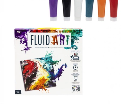 Набор креативного творчества "Fluid ART" Danko Toys FA-01-01-2-3-4-5 рисование ( FA-01-03)