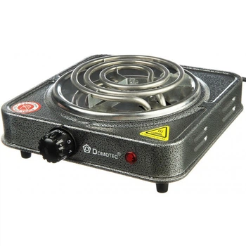 Плита электрическая однокомфорочная спиральная Domotec MS-5801 1000W электроплита