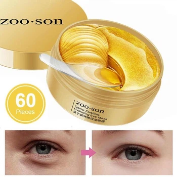 Гидрогелевые патчи под глаза антивозрастные ZOO:SON CAVIAR ELASTICITY HYDRATING EYE MASK с экстрактами черной икры осетра ирландского мха золотом 60 шт