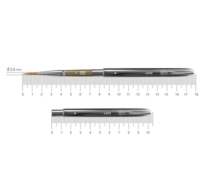 Кисть микс соболь синтетика круглая Rosa Travel Brush Lake 178 № 4 короткая ручка (19817804)