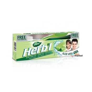 Зубная паста-гель со щеткой Dabur Herb’L Алое вера 150 г