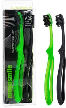 Набір зубних щіток Megasmile Loop Black Whitening Зелена + Чорна 2 шт. (7640131972185_green)