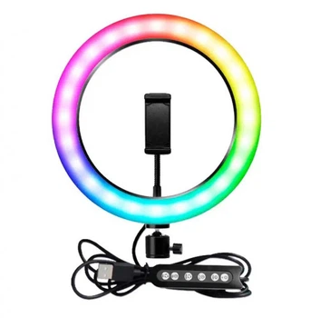 Кольцевая лампа разноцветная MJ30 RGB LED RinG на 30см без штатива (YС1136)
