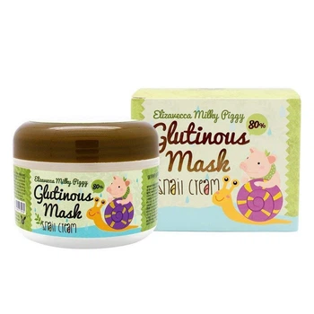Крем-Маска Ночная С Муцином Улитки ELIZAVECCA Milky Piggy Glutinous Mask 80% Snail Cream, 100 мл