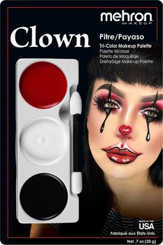 Набір кремового гриму для образу Mehron Tri-Color Makeup Palette "Клоун" 20 г (403-C) (764294503998)