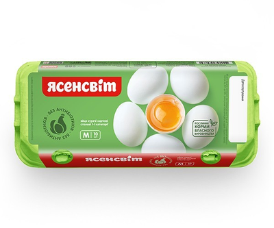 Яйця ЯСЕНСВІТ C1 *10 фасоване. Короб, 30 уп.