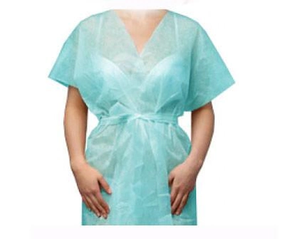 Халат-кимоно без рукавов (материал спанбонд) для косметологических салонов Vitess S/L Голубой