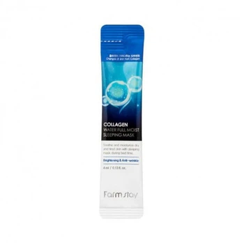 Маска нічна зволожуюча для обличчя із колагеном FarmStay Collagen Water Full Moist Sleeping Mask 4ml