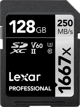 Карта памяти Lexar Professional 1667x SDXC 128GB Class 10 UHS-II V60 U3 (843367114801)