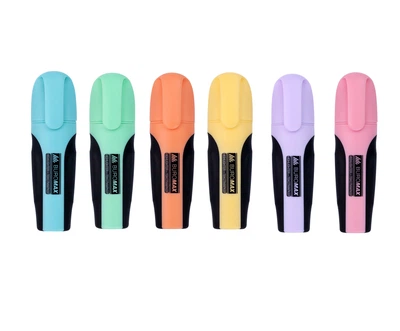 Набор текст-маркеров Buromax Pastel резиновые вставки 6 штук (BM.8905-96)