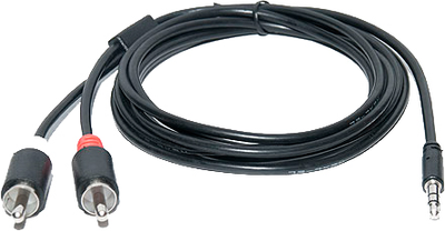 Кабель Real-El Audio Pro 3.5 мм M - 2xRCA M 1.8 м Black (EL123500042)