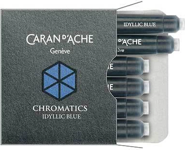 Набір картриджів Caran d'Ache Chromatics Синіх 6 шт. (7630002329880)