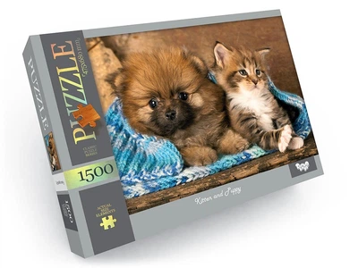 Пазлы Danko Toys Kitten and Puppy 1500 элементов (С1500-04-01)
