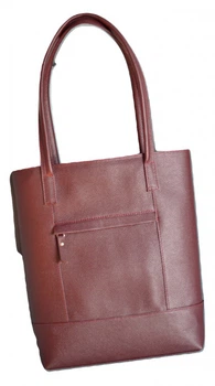 Женская сумка Luxury Leather Accessories "Tote bag" из натуральной кожи цвета Марсала-бордо