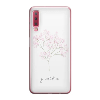 Тонкий cиликоновый чехол Unique Covers на Samsung Galaxy A7 2018 c любовью (1965 Galaxy A750)