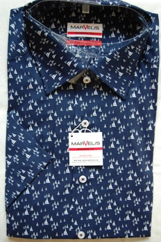 Сорочка Marvelis Mofern Fit 3772-12-18 синя, Розмір L