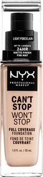 Podkład w płynie NYX Professional Makeup Can't Stop Won't Stop 24-Hour Foundation 1.3 Porcelain 30 ml (800897181147)