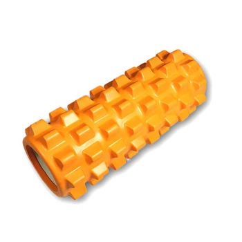 Массажный ролик Wealis Grid Roller Pro 33 см оранжевый (роллер, валик, цилиндр для МФР и йоги, массажер для спины, ног, рук, шеи) (WS-33-3)
