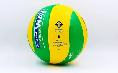 М'яч волейбольний Mikasa №5 Green-Yellow
