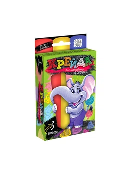 Детский мел для рисования на асфальте большой MEL-01-01U, 3 шт Danko Toys MEL-01-01U