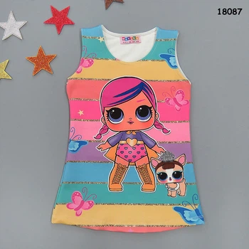 Платье LOL Hacali kids для девочки 98-104 см Разноцветное Маломерит 18087