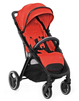 Прогулочная коляска BabyZz B100-04 Демисезонная Красная на Черной раме+Дождевик CH200314