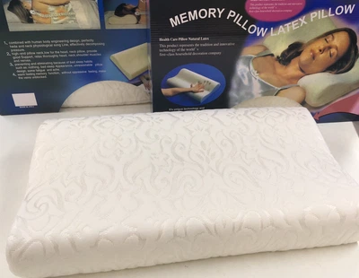 Подушка ортопедическая Memory Pillow Latex Pillow Белая с узором