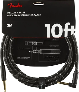 Инструментальный кабель Fender Cable Deluxe Series 10 ft 3 м Angled Black Tweed (228464)