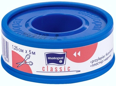 Пластир медичний Matopat Classic 1.25 см x 5 м (5900516897284)
