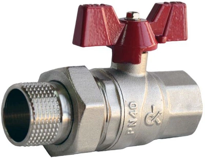 Кран шаровой DERKALIBER Grand с американкой вн-нар 1/2" PN40 (DG.106.15)