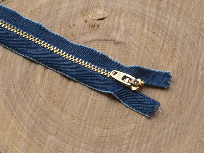 Молния металл джинс YKK арт. джинс/G/18, YKK, Синий, 18 см