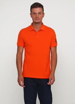 Футболка "Only Man" (95-TSH-3-02-P-orange/Dblue-sleeve-left-XXL)