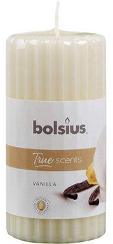 Свеча Bolsius столбик ребристая 120/58 с ароматом Ваниль (266775)