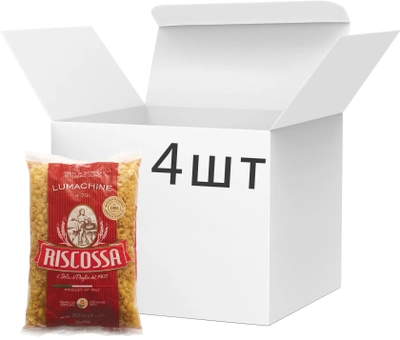 Упаковка макарон Riscossa Lumachine 500 г х 4 шт (18011780009397)