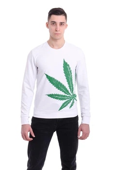 Мужской Свитшот AndreStar Cannabis Белый XL (3350)
