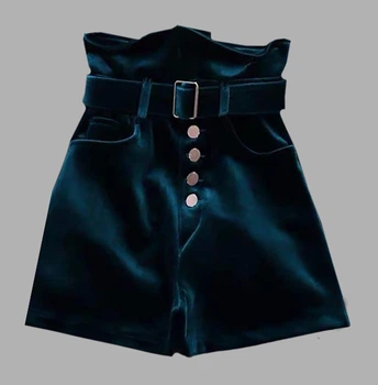 Шорты велюр для девочки Maria Style V044 164 см Изумрудный