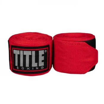 Бинти боксерські еластичні TITLE Boxing Fight Back Semi-Elastic 4,5 м Червоні