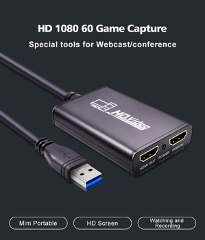 4K HDMI в USB 3.0 внешняя карта видеозахвата c поддержкой YUY2 и микрофонным входом, устройство видео оцифровки ( 4K HDMI Video Capture USB3.0 AY02_1 )