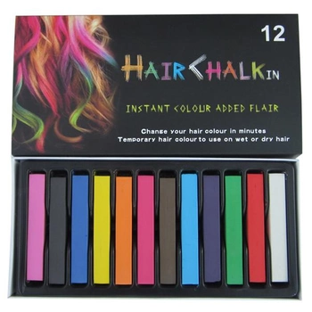 Мелки для волос 12 цветов (Краска- мел Hair chalk)