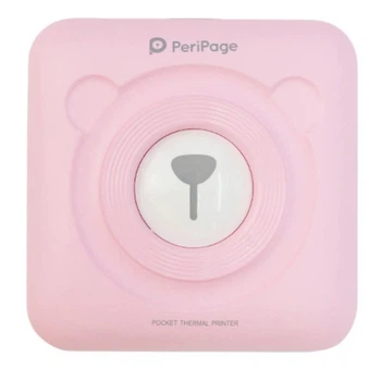 Портативний bluetooth термопринтер для смартфона PeriPage A6 рожевий