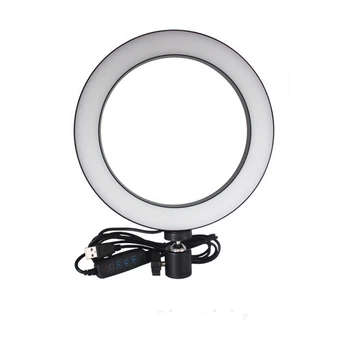 Компактная кольцевая LED лампа для Селфи RING LIGHT USB 16 см (zx-7325)