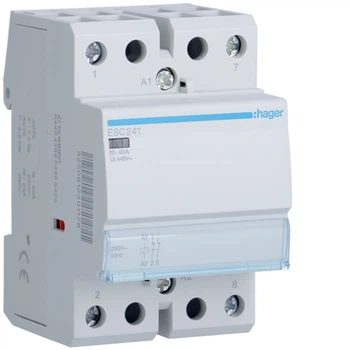 Контактор Hager безшумний 40A, 2НВ, 230B ESC240S
