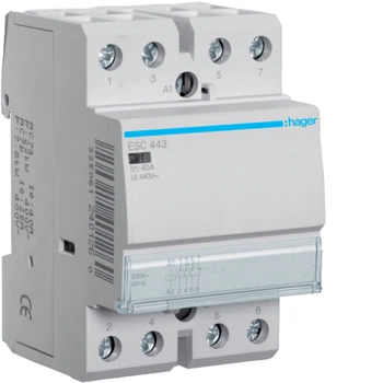 Контактор Hager 40A, 2НВ+2НЗ, 230B ESC442