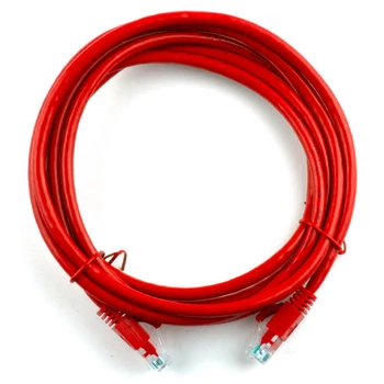 Патч-корд литой RITAR UTP RJ45 Cat.5e 5м красный Cu медь