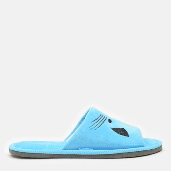 Жіночі домашні капці з відкритим носком FX shoes 1557К 40-41 Блакитні (2820000003690)