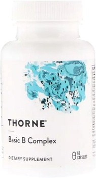Витамины Thorne Research Комплекс Витаминов Группы В, Basic B Complex, 60 гелевых капсул (693749104032)