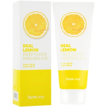 Очищаючий пілінг-гель для обличчя з екстрактом лимона Farmstay Real Lemon Deep Clear Peeling Gel 100 мл (8809426959358)