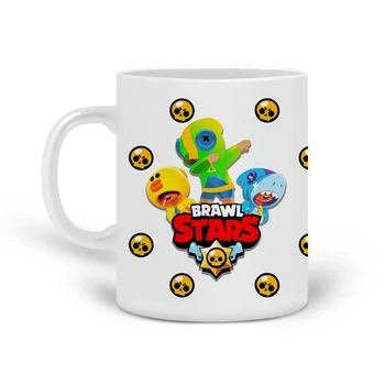 Кружка Бравл Старс (Brawl Stars) (20259-1703) Кераміка Білий