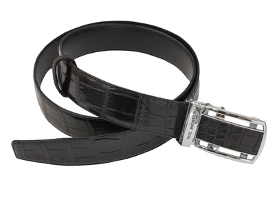 Ремень из кожи крокодила Ekzotic Leather Черный (crb09_1)