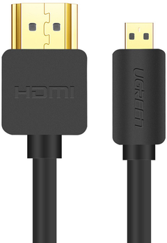 Кабель Ugreen HD127 micro HDMI to HDMI v2.0 UltraHD 4K-3D 1 м Black (90402179)